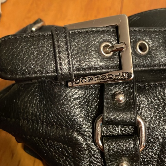 Stone & Co Black Leather Pebbled Texture Shoulder Bag Clean Lots Of Compartments - Picture 8 of 8